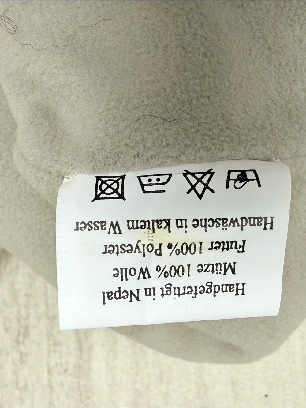 YAK 100% wool trapper style ear flap knit beanie Y2K skater made in Nepal